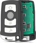 433 MHz autopuldi v&otilde;ti BMW 7-seeria 745i 750Li 760i E65 E66 CAS1 seeria 4 nuppu ID46 PCF7944 kiip autov&otilde;tme kaugjuhtimispuldi raadio korpus Smart Key Housing