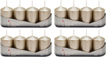P&uuml;stk&uuml;&uuml;nlad Pearl Lacquered Pack of 16 (4 x 4 t&uuml;kki) Suurus umbes 50 x 80 mm Advendik&uuml;&uuml;nlad J&otilde;uluk&uuml;&uuml;nlad P&uuml;stk&uuml;&uuml;nlad Pillar Candles