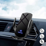 Juhtmevaba autolaadija, PDKUAI automaatne sensoorset klamber 15 W traadita autolaadijad, magnetiline laadimine mobiiltelefoni hoidja iPhone 16/15/14/13/12, Galaxy S24/S23/S22/Note/Pixel/LG (must)