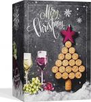 BOXILAND Veini advendikalender 2025 [Finest Wine Selection] - Ebatavaline advendikalender Alkohol 2025 naistele ja meestele - j&otilde;ulukalender 24 veinit&uuml;&uuml;biga valge, punane ja roosa (k&auml;sitsi pakitud saksa keeles)