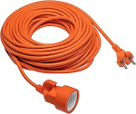 GTV Orange 30 m kvaliteetne kummist pikenduskaabel aia pikenduskaabel 2 x 1,0 mm&sup2;, Max. 10 A, universaalne pistik, ilmastikukindel kaabel, ideaalne v&auml;litingimustes kasutamiseks, aed