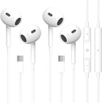 2 Pack USB C k&otilde;rvaklapid iPhone 16/15 jaoks koos mikrofoniga, Hi-Fi stereok&otilde;rvaklapid USB C koos kaabliga k&otilde;rvaklappidega, &uuml;hilduvad iPhone 16/15/Plus/Pro/Pro Maxiga