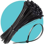 Triplast Essential schwarze Kabelbinder - 100 St&uuml;ck x 30,5 cm robustne Kabelbinder (300 mm x 4,8 mm) - selbstsichernde, rutschfeste und UV-best&auml;ndige Nylon-Kunststoffbinder f&uuml;r Kabelmanagement und