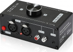 AtNeDcVh Stereo Audio Preamp - XLR tasakaalustatud RCA 3,5 mm sisendist XLR RCA 3,5 mm v&auml;ljundisse muunduri adapteri v&otilde;imendi Phono plaadim&auml;ngija fonogrammi jaoks (must)