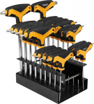 Hoteche - 18-Piece T-Handle Hex Key Set (Trox) Including Storage Box - Hexagon Socket Set with Handle