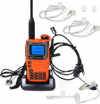 HYS Quansheng UV-K5(8) 5W Dual Band Walkie UV-K6 (oranž) Talkie laetav akulaadija, VHF UHF kahesuunaline raadio koos k&otilde;rvaklappidega, selge helitoru, k&otilde;rvaklapid