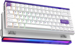 MechLands Aula Hero84 HE Wired Magnetic Gaming Keyboard, kiire Hall Effect klaviatuur 0,01 mm reguleeritava aktiveerimisega, 8kHz Polling, 5-kihiline helisummutus, RGB (valge lilla)