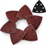 ERVDKXCOI Schleifpapier Haken und Schleife Dreieck Schleifpa 61 St&uuml;ck 90 mm dreieckige Klett-Schleifscheiben, Verschiedene K&ouml;rnungen 40/60/80/100/120/240, mit weichem Schwammpolster