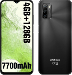 Ulefone Note 12 mobiiltelefon (2023) 7700 mAh suur aku 128GB ROM/SD-128GB 6,82-tolline HD+ Android 11 nutitelefon ilma lepinguta, 13MP p&otilde;hikaamera 3 kaardipesa 4G Dual SIM mobiiltelefon OTG (must)