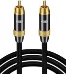 EMK subwooferi kaabel RCA kaabel Digitaalne koaksiaalkaabel RCA koaksiaal 24K kullatud &uuml;hendusega Premium RCA kaabel Soundbar, k&otilde;lar, TV, v&otilde;imendi (must-3 m)