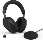 Jabra Evolve3 85 juhtmevaba Bluetooth-kuuldeaparaat koos mikrofoni ja laadimisjaamaga kontorisse, USB-C, AI h&auml;&auml;lk&otilde;ne, adaptiivne ANC, 25h aku, MS Teams sertifitseeritud, must
