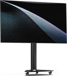 Proton 100 mobiilne telerialus riiuliga, pistikupesadega, USB pordiga, k&otilde;rgus VESA 135 cm, portree- / maastikuformaat, 32-75 tolli, 40 kg, must