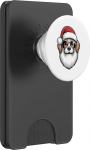 Weihnachtsmann Hund mit Sonnenbrille Weihnachten PopSockets PopWallet f&uuml;r MagSafe