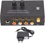 PUSOKEI Phono Preamp plaadim&auml;ngija eelv&otilde;imendi jaoks, fonograafi eelv&otilde;imendi DC 12V adapteriga, madala m&uuml;ratasemega elektrooniline plaadim&auml;ngija eelv&otilde;imendi