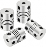 hankekaart Flexible Kupplungen, 4 mm bis 4 mm, Gelenkverbinder aus Aluminiumlegierung, flexible Wellenkupplungen, Motorkupplung f&uuml;r 3D-Drucker, CNC-Maschine, Motorf&uuml;hrung, DIY-Encoder D15 x L 20 mm