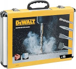 DeWalt DT9679 tikkude ja puuride komplekt, 15 t&uuml;kki. SDS plus: 4 x lamedad torgid, 1 x terav tikk, 10 x SDS plus k&otilde;rgtehnoloogilised puurimispuurid, sh 1 x alumiiniumkassett, DT9679.