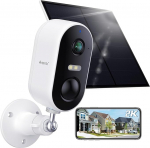 ARENTI Drahtlose Outdoor-Sicherheitskamera Solarpanel, wiederaufladbare batteriebetriebene 1080P WiFi &Uuml;berwachungskamera, Nachtsicht, 2-Wege-Audio, IP65 wetterfest, Bewegungserkennung, GO1+SP1