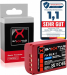 Baxxtar MaxProtect BLX-1 aku 2600 mAh, mis &uuml;hildub Olympus OM-1 OM-3 OM1 OM3 BLX1 BL-X1 BL X1 BLX 1 asendusaku NTC-anduriga ja kuumakindla V1 korpusega, tulekindel