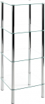 Haku-M&ouml;bel Small Furniture Range Chrome-Plated with Safety Glass Shelves in Various Designs