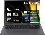 LG gram 17 17Z90S-G.AA79G (17 tolli) IPS s&uuml;learvuti, Intel Core Ultra 7 155H, 16 GB RAM, 1 TB SSD, Intel Arc Graphics, Feather Light (1.350 kg), 77 Wh, Thunderbolt 4, Hall