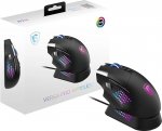 MSI Versa PRO Wireless + Mouse Dock PRO m&auml;nguhiir - laadimisdokk, 26000 DPI optiline sensor, kasutamine paremal k&auml;el, 70 miljonit kl&otilde;psu, 80 tundi aku kestvust, 97 g - juhtmega/juhtmeta hiir