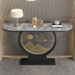 Moderner Akzenttisch f&uuml;r Eingangsbereich, Konsole und Foyer, Sofatisch, modernes Raumfahrt-Design f&uuml;r Flur und Wohnzimmer, stilvolle Wohnm&ouml;bel