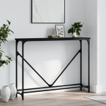 Homgoday Schwarz Konsole Tisch 102x22,5x75 cm Holzwerkstoff mit Metallrahmen f&uuml;r Flur und Wohnzimmer Model834130