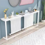 Ablage hinter Sofa Schlanker Konsolentisch Hinter Dem Sofa Aus Holz Mit Stahlhalterung, R&uuml;ckseite des Couchtischdekors, Kompakte Konsolentische F&uuml;r Eingangsbereich(#A,100x15x90cm/39x6x35in)
