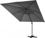 Gardissimo Cannes p&auml;ikesevarju koos statiiviga 350 x 270 cm Antratsiit Pikk k&uuml;lg ees UV-kaitsega 50+, v&auml;nt, 360 kraadi p&ouml;&ouml;ramine, ristk&uuml;likukujuline, v&auml;nt, turuvari, p&auml;ikesevari, s&uuml;sihappegaasi