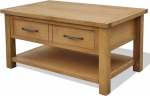 vidaXL Tammepuust kohvilaud suure hoiukastiga riiuliga elutuba 88x53x45 cm