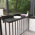 Wandmontierter Klappschreibtisch f&uuml;r kleine R&auml;ume, platzsparend, faltbarer Schreibtisch f&uuml;r Wohnungen und Balkone, schwimmendes Design mit schwarzem Finish.