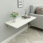 Wei&szlig;er Wandschreibtisch, Klappbarer Wandtisch, Computer-Arbeitsplatz, Klappbare Werkbank, Fr&uuml;hst&uuml;cksbartisch, f&uuml;r Home-Office/K&uuml;che/Waschk&uuml;che/Garage/Kellerbar, 60 x 30 cm, 80 x 40