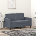 359433 2-kohaline diivan, tumehall, 120 cm, Samet, Lounge diivan, Diivanid ja diivanid, Relax diivan, Diivan elutuppa, Diivan koos - 359433