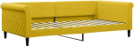 vidaXL p&auml;evavoodi, k&uuml;lalisvoodi, 2-in-1, diivanvoodi magamistuppa, elutuppa, diivanvoodi, kaasaegne disain, kollane, 100 x 200 cm, sametne