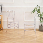 Selge Napoleon Chair 2 Pack Clear Acrylic Chair, kaasaegne plastist s&ouml;&ouml;gitoolid, k&auml;edeta l&auml;bipaistvad kristalltoolid pulmadeks, bankett, pidu, s&uuml;ndmus, k&ouml;&ouml;k