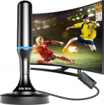 Ruumiantenn, Dvbt2 antenn koos v&otilde;imendiga siseruumides, Dvbt antenn, Dvb-t2 siseruumide antenn TV jaoks, Wave Max antenn 360&deg; k&otilde;ikjal vastuv&otilde;tt, 4K/1080P HD, ideaalne kohalike saatjate jaoks, 3 m kaabel