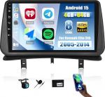 CAMECHO 8-tuumaline 4+64G 9-tolline Android 15 autoraadio Renault Clio 3 2005-2014 koos tagurduskaameraga, Qualcomm raadio traadita Carplay Bluetooth Android auto FM/RDS DSP GPS WiFi + IPS puuteekraaniga