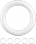EXCEART 6 tk Pol&uuml;st&uuml;reeni r&otilde;ngas Pol&uuml;st&uuml;reen p&auml;rg J&otilde;ulukingi p&auml;rg uksep&auml;rg Styrofoam r&otilde;ngas Pool r&otilde;ngas Foam lillep&auml;rg T&uuml;hi valge dekoratiivne p&auml;rg p&auml;rg DIY k&auml;sit&ouml;&ouml; j&otilde;ulukaunistus Pulmadekoratsioon Pulmadekoratsioon