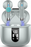 Drsaec Bluetooth 5.4 k&otilde;rvaklapid, 6D Deep Bass In-Ear k&otilde;rvaklapid Traadita Bluetooth 2026 juhtmevabad k&otilde;rvaklapid 4 ENC mikrofoniga, 56 tundi m&uuml;ravastased k&otilde;rvaklapid, USB-C, IP7 veekindel