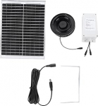 Hyuduo Solar-Dachl&uuml;ftungsventilator, Solarbetriebener Abluftventilator mit Aluminiumrahmen, 25 W Monokristallines Panel, Ideal f&uuml;r Dachb&ouml;den und Lagerhallen