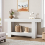 Konsoollaud, 160 x 30 x 80 cm, k&uuml;ljelaud, esikusse laud, diivanilaud v&auml;ikesesse ruumi, konsoollaud koos hoiuruumiga sissep&auml;&auml;sualas, esikusse, elutuppa, valge v&auml;rviga.