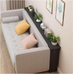 Schmaler, schmaler Sofatisch mit Sto 120 x 15 cm, schwarzer Eingangsbereich, Konsole, L&uuml;ckenf&uuml;llschrank f&uuml;r Schlafzimmer und Flur, platzsparendes Design