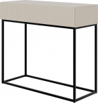Selsey Veldio konsoollaud sahtliga k&uuml;ljelaud 90 cm sissep&auml;&auml;sulaud konsool garderoobilaud hallbeež mustad jalad