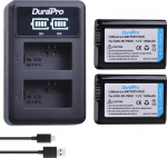 DuraPro NP-FW50 aku + LED USB Dual Charger Sony Alpha7 7ii 6500 6400 6300 6000 5100 SLT A55V A33 A35 A37 NEX-7 NEX-6 NEX-F3 NEX-3 NEX-5 NEX-5N NEX-5T Kaamera kaamerale