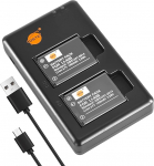 DSTE akulaadija &uuml;hildub Olympus D-725 IR-300 FE-230 FE-240 FE-240 FE-250 FE-280 FE-290 FE-300 FE-320 FE-330 FE-340 FE-350 Pack of 2 FEFE-360FE-3000 FE-3010 FE-4000 kaameraga FEFE-360FE-3000 FE-3010 FE-4000