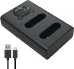 EN-EL23 topelt USB LCD-laadija (MH-67P t&uuml;&uuml;p) Nikon Coolpix B700, P600, P610, P900, S810c jaoks