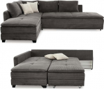 Spring Core nurgadiivan B306/T223/H95 cm, p&uuml;siv magamiskoht, kaheinimesevoodi magamisfunktsioon, k&uuml;lmvahtpadi, voodikast, riiul, p&ouml;&ouml;rlev osa saab paigaldada vasakule v&otilde;i paremale, kate n&ouml;&ouml;riga hall antratsiit / 15163