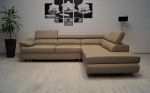 Quattro Meble Mocca LTN ehtne nahast nurgadiivan, 275 x 225 cm, diivan magamisfunktsiooniga, voodikast ja peatoed, ehtne nahast nurgadiivan (275 x 225 nurgas paremal)
