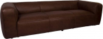 Clubsofa Dublin Chocolate Brown 3-kohaline diivan Diivan nahast diivan Cowhide Design diivan