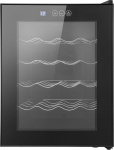20 Flaschen Weink&uuml;hlschrank, Mini Weinschrank mit geh&auml;rteter Glast&uuml;r, Weink&uuml;hlschr&auml;nke mit Innenbeleuchtung, Wein K&uuml;hler mit LED Touchpanel, Anti-UV, Wine Fridge 12-18&deg;C, f&uuml;r Rotwein Champagner